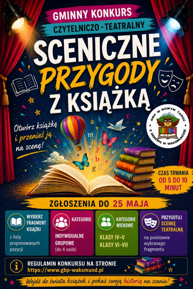 Gminny Konkurs Czytelniczo-Teatralny "Sceniczne  Przygody z Książką"