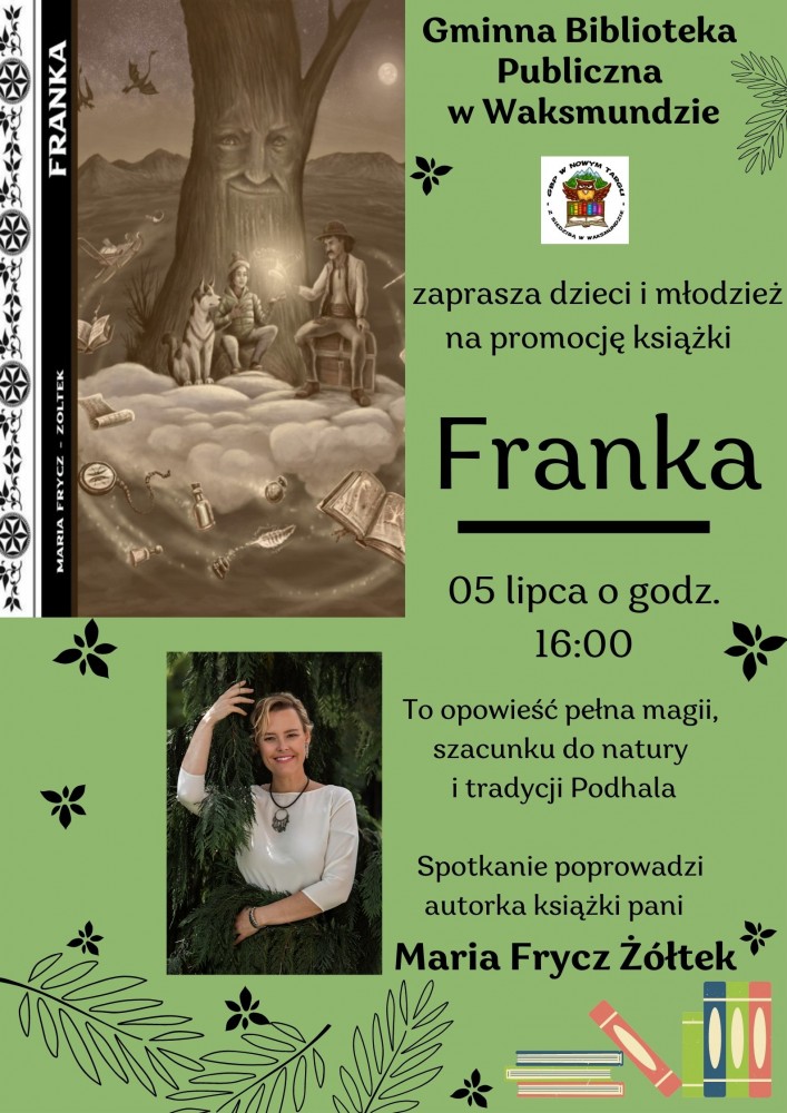 Zapraszamy na promocję książki "Franka"