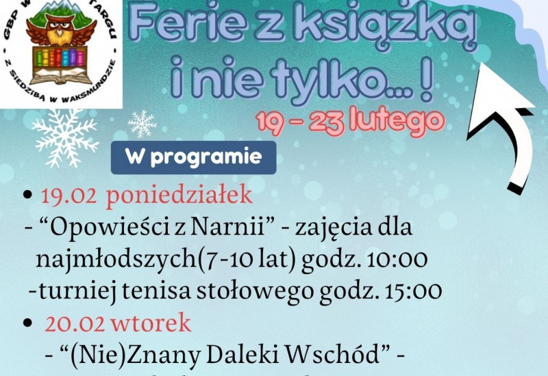 "Ferie z książką i nie tylko... !"