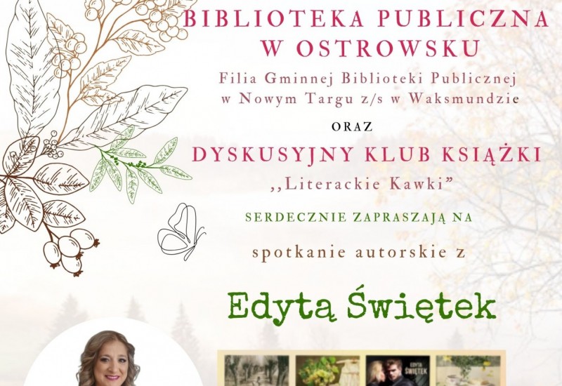 Spotkanie autorskie z Edytą Świętek